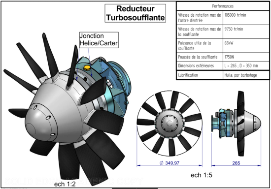 Turbo soufflante détail